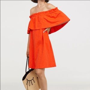 H&M Off the Shoulder Dress-Orange